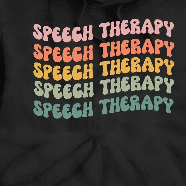 Speech Therapy Speech Language Pathologist SLP Team Women Tie Dye Hoodie