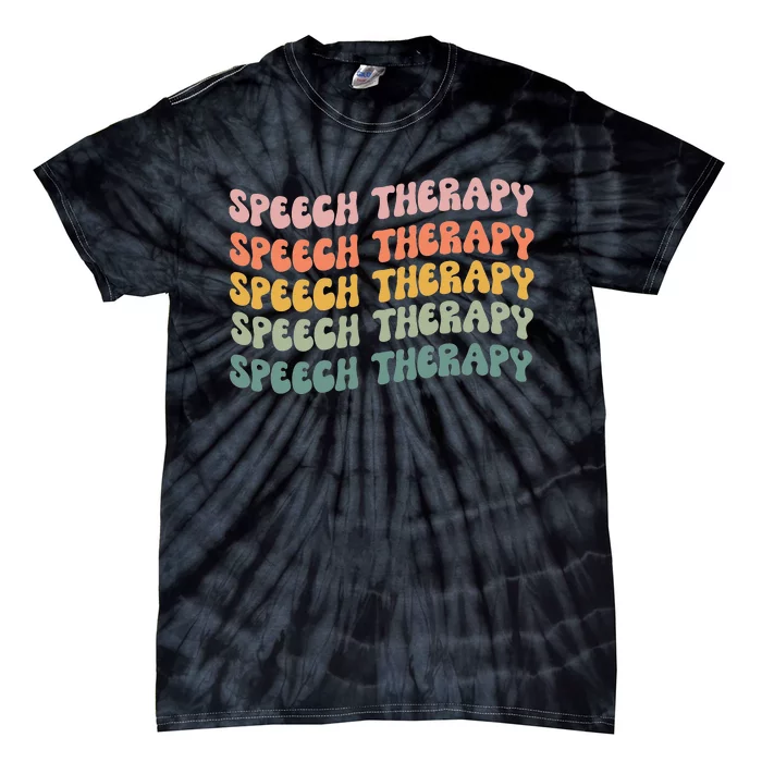 Speech Therapy Speech Language Pathologist SLP Team Women Tie-Dye T-Shirt