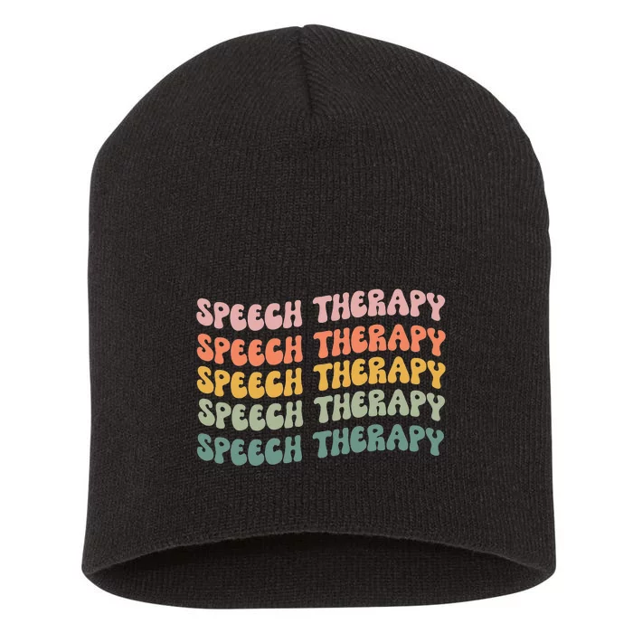 Speech Therapy Speech Language Pathologist SLP Team Women Short Acrylic Beanie