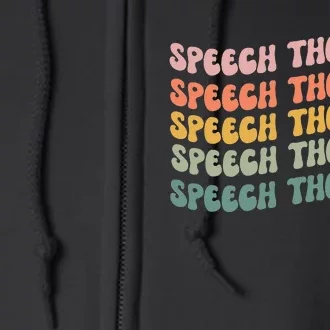 Speech Therapy Speech Language Pathologist SLP Team Women Full Zip Hoodie