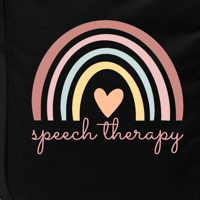 Speech Therapy Speech Language Pathologist Slp Boho Rainbow Gift Impact Tech Backpack