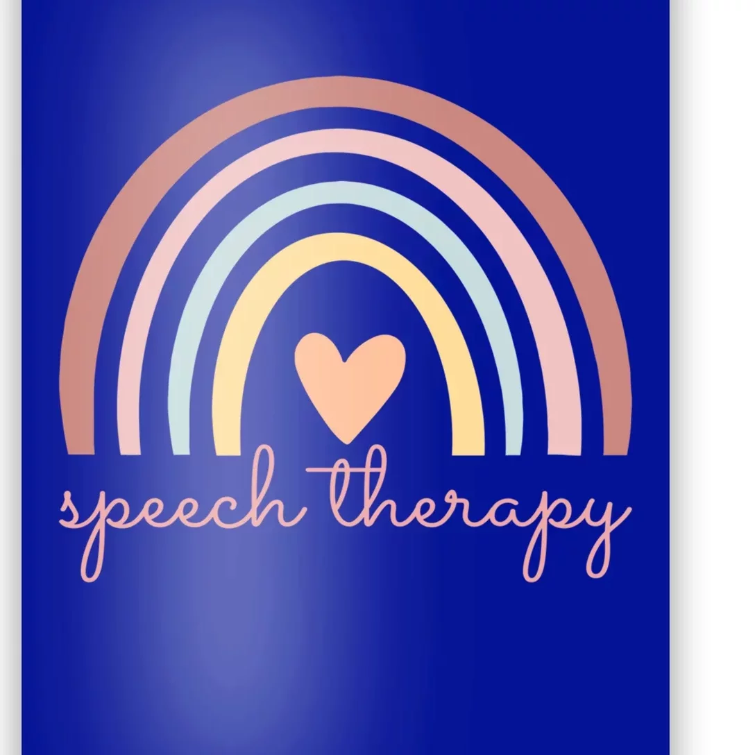 Speech Therapy Speech Language Pathologist Slp Boho Rainbow Gift Poster