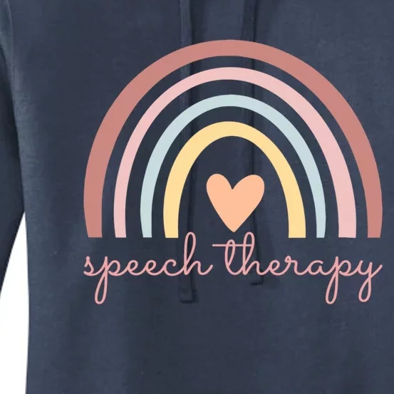 Speech Therapy Speech Language Pathologist Slp Boho Rainbow Gift Women's Pullover Hoodie