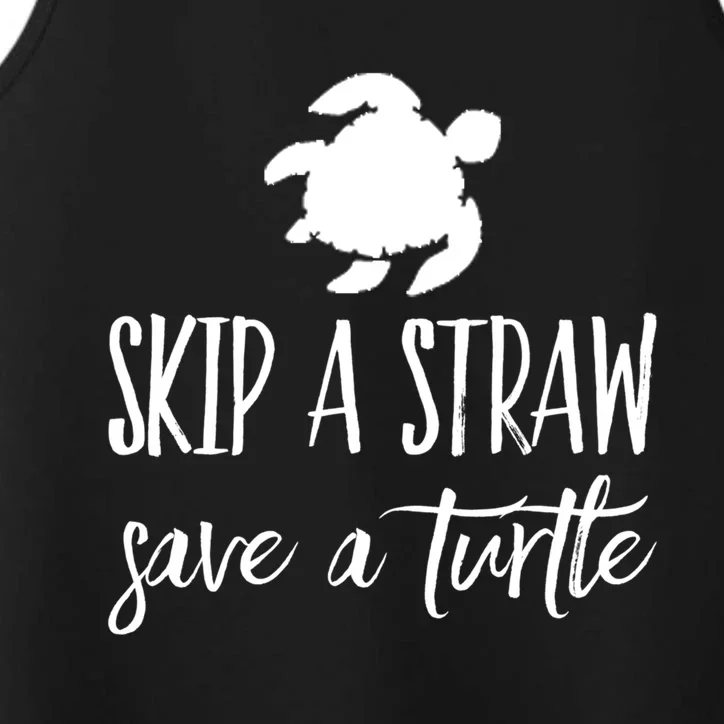 Sea Turtle Skip A Straw Save A Turtle Gift Performance Tank