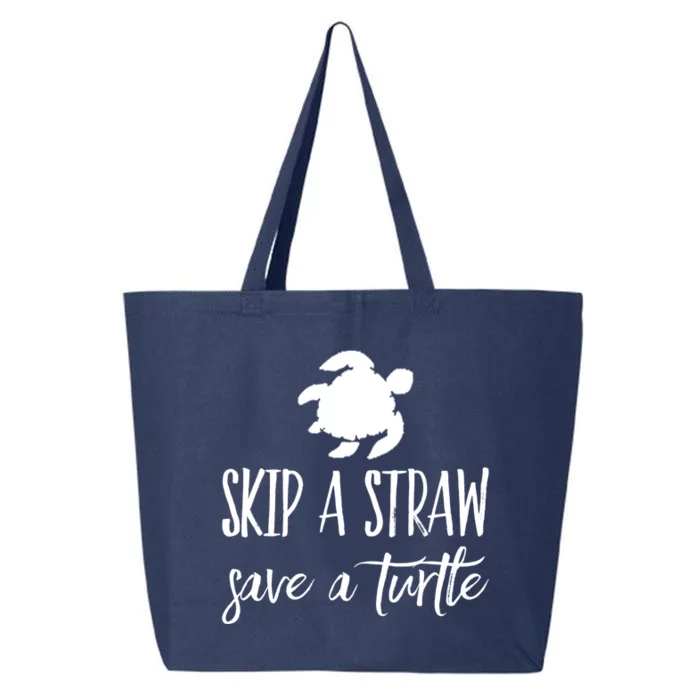 Sea Turtle Skip A Straw Save A Turtle Gift 25L Jumbo Tote