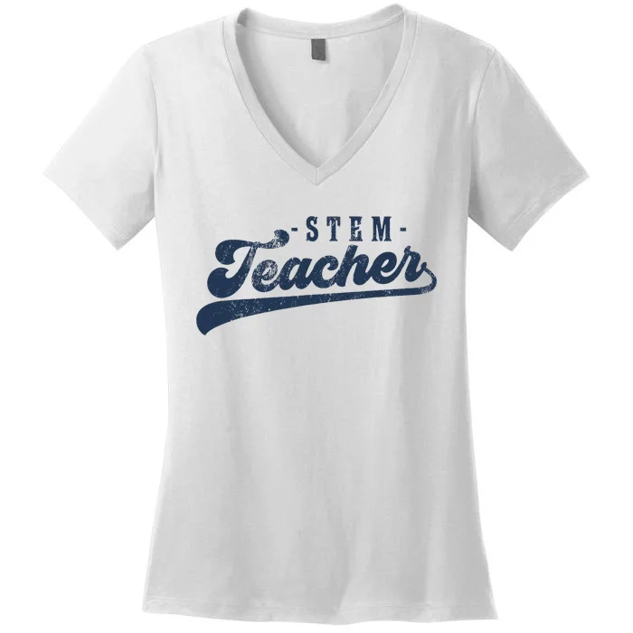 Stem Teacher Women's V-Neck T-Shirt