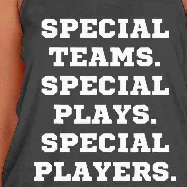 Special Teams Special Plays Special Players Women's Knotted Racerback Tank