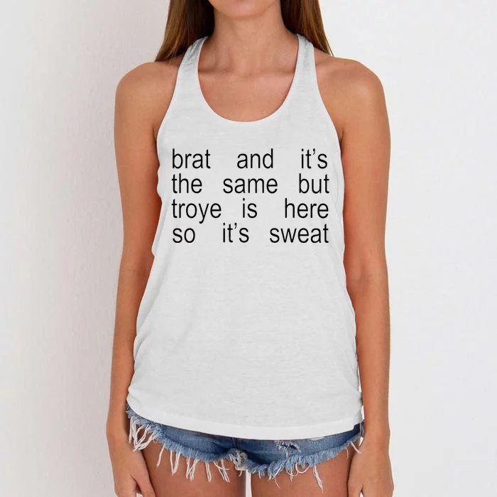 Sweat T.O.U.R Sweat Brat Green Women's Knotted Racerback Tank