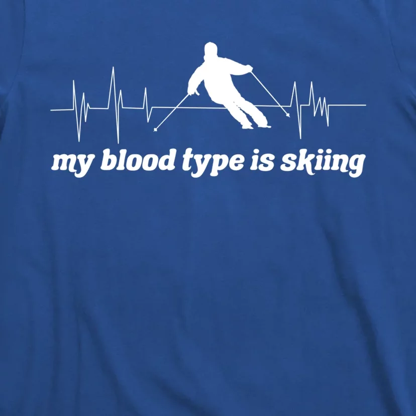 Ski Trip Skiing Heartbeat Gift T-Shirt