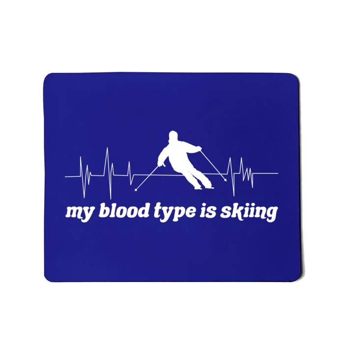 Ski Trip Skiing Heartbeat Gift Mousepad