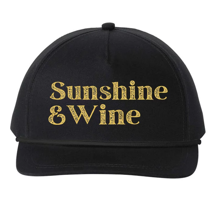 Summer Treats Sunshine And Wine Blend Of Relax And Fun Snapback Five-Panel Rope Hat