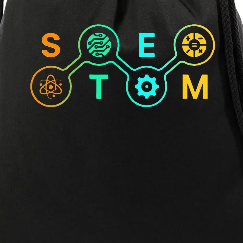 Stem Teacher Science Technology Engineering Math Drawstring Bag