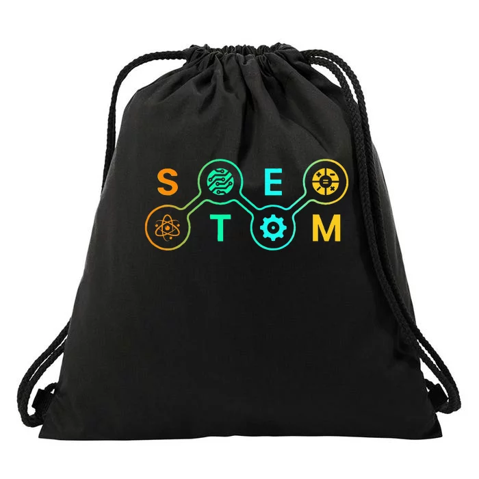 Stem Teacher Science Technology Engineering Math Drawstring Bag