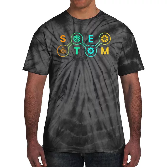 Stem Teacher Science Technology Engineering Math Tie-Dye T-Shirt