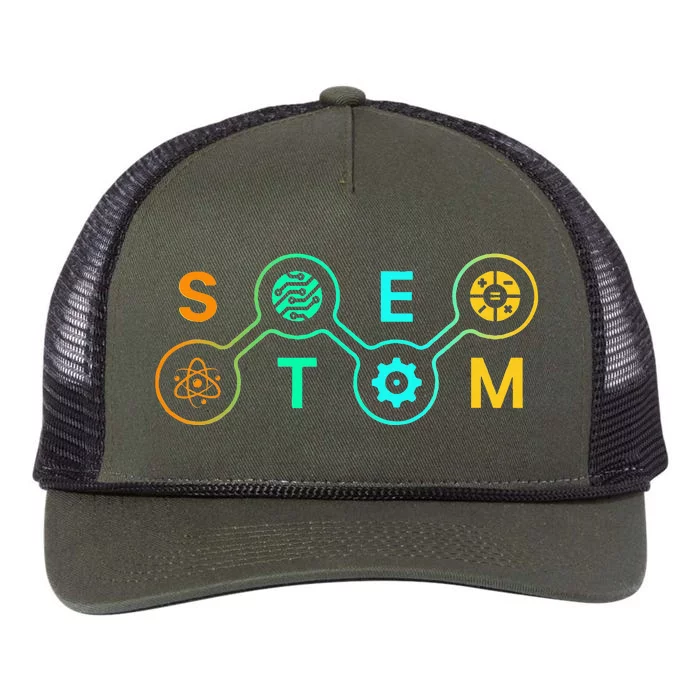 Stem Teacher Science Technology Engineering Math Retro Rope Trucker Hat Cap