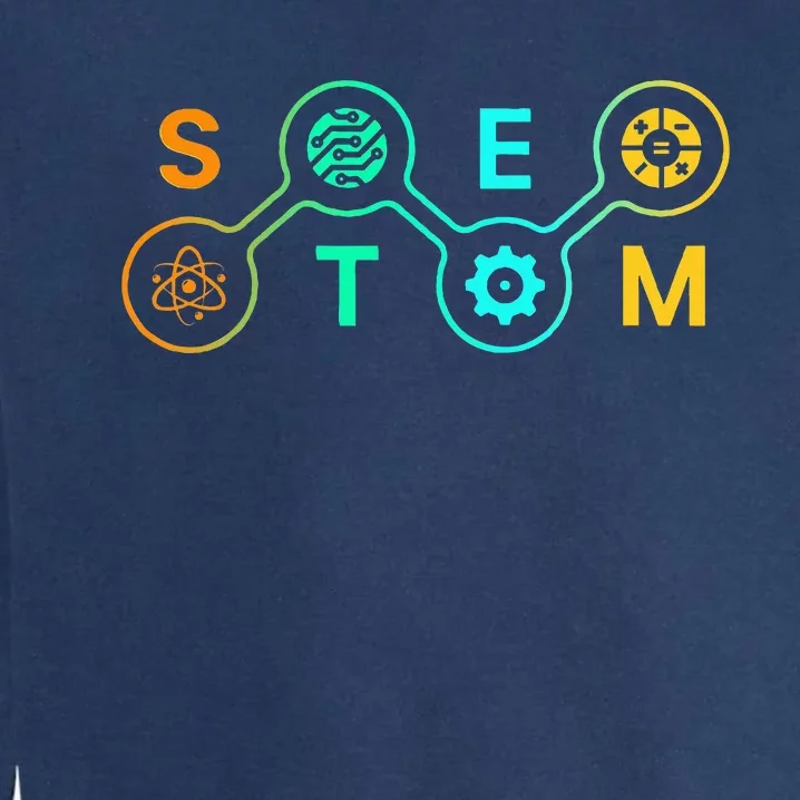 Stem Teacher Science Technology Engineering Math Garment-Dyed Sweatshirt