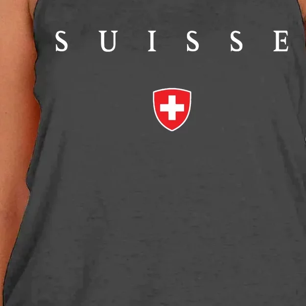 Switzerland T Suisse Xo4u Original Women's Knotted Racerback Tank