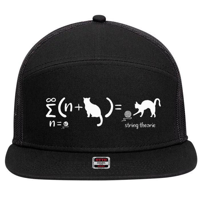 String Theory Science Nerd Physics Cat 7 Panel Mesh Trucker Snapback Hat