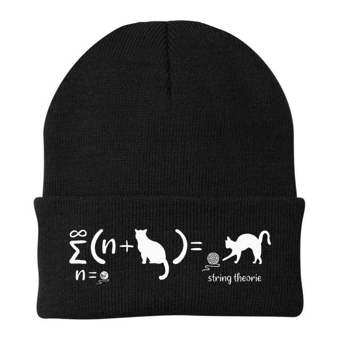 String Theory Science Nerd Physics Cat Knit Cap Winter Beanie