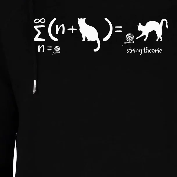 String Theory Science Nerd Physics Cat Womens Funnel Neck Pullover Hood