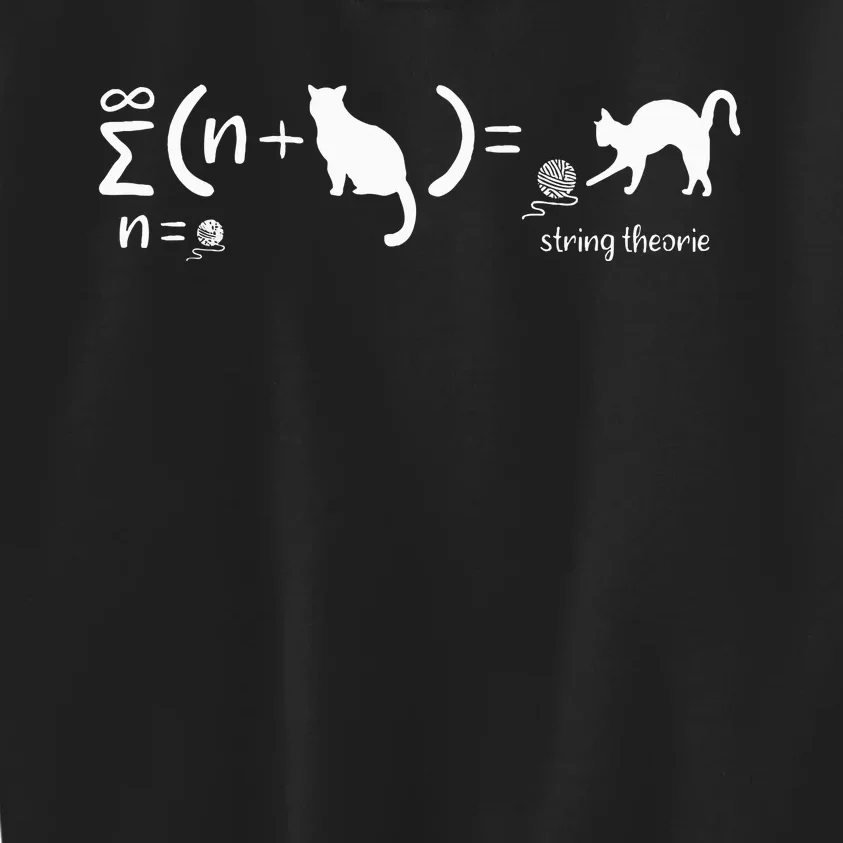 String Theory Science Nerd Physics Cat Kids Sweatshirt