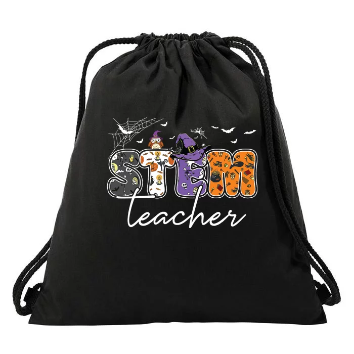 Stem Teacher Science Technology Engineering Math Halloween Drawstring Bag