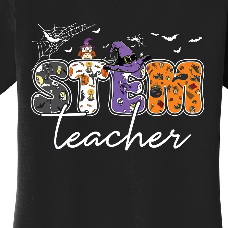 Stem Teacher Science Technology Engineering Math Halloween Women's T-Shirt