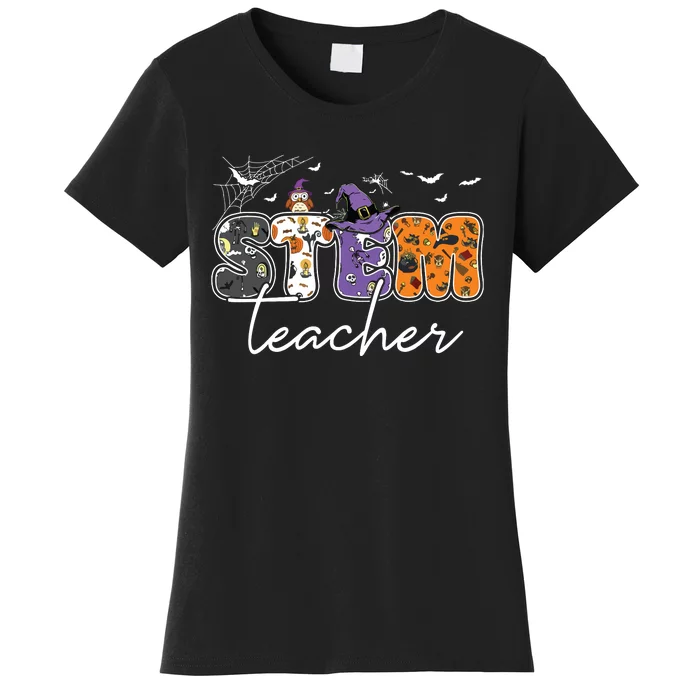 Stem Teacher Science Technology Engineering Math Halloween Women's T-Shirt