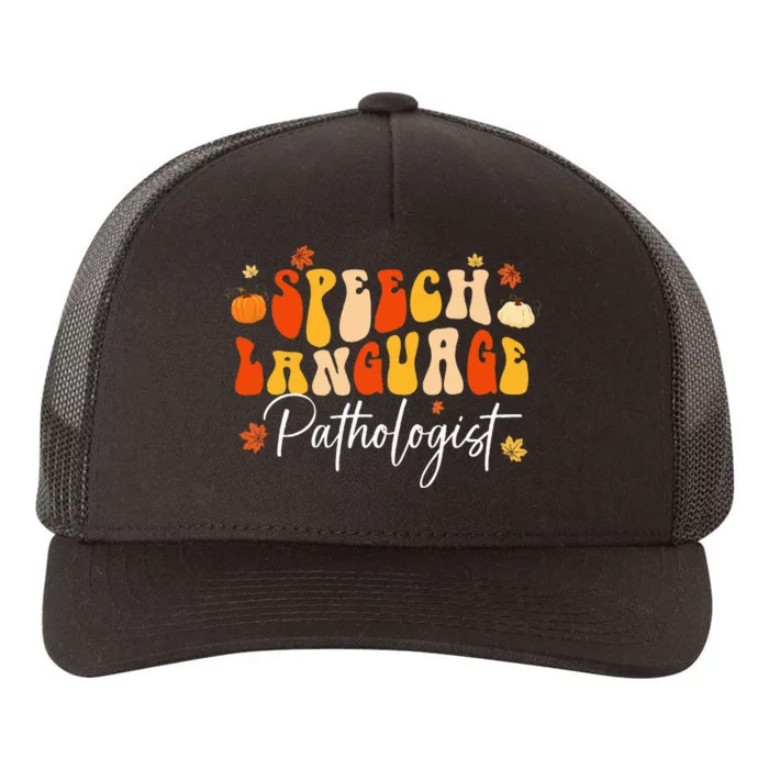 Speech Therapy Speech Language Pathologist Retro Fall Autumn Yupoong Adult 5-Panel Trucker Hat