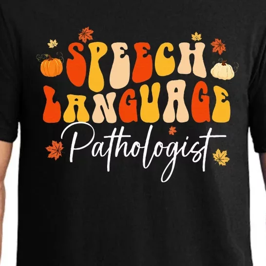 Speech Therapy Speech Language Pathologist Retro Fall Autumn Pajama Set