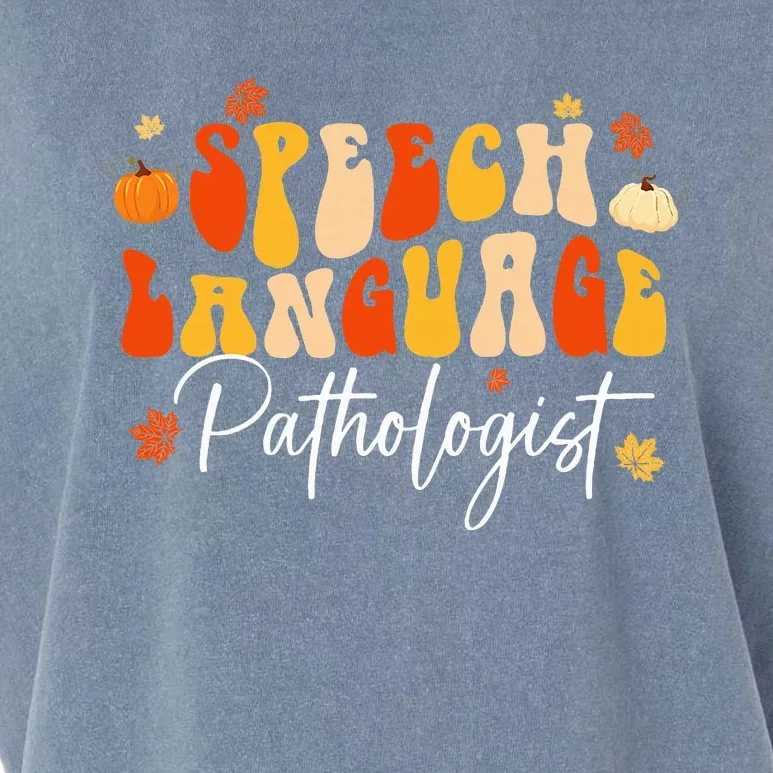 Speech Therapy Speech Language Pathologist Retro Fall Autumn Garment-Dyed Women's Muscle Tee