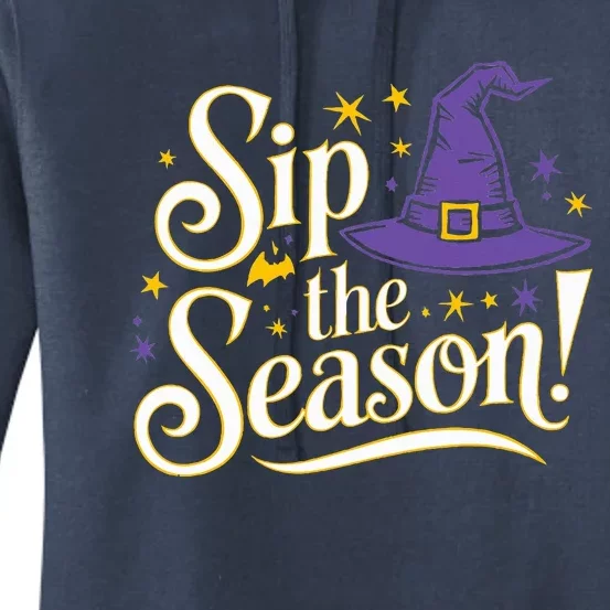 Sip The Season Halloween Fall Season Autumn Women's Pullover Hoodie