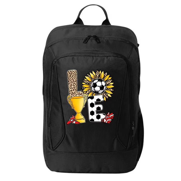 Soccer T Shirts, Love Soccer Leopard Sunflower Sports Ball Valentine Plus Size City Backpack