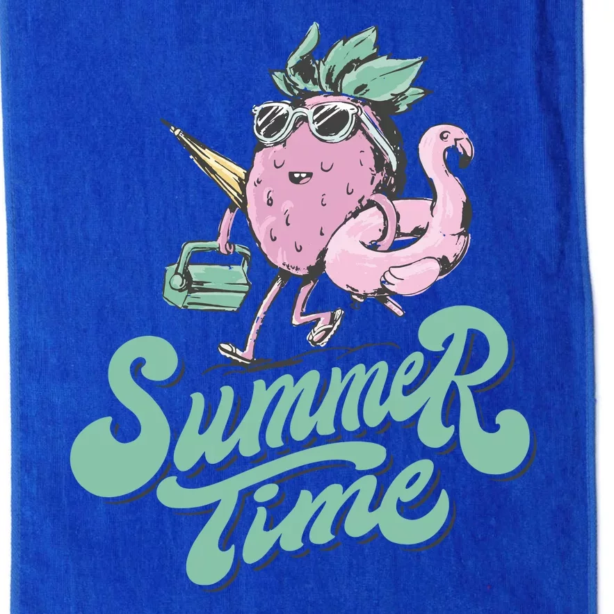 Summer Time Strawberry Retro Beach Platinum Collection Golf Towel