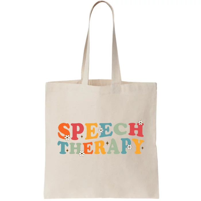 Speech Therapy Speech Language Therapy Pathologist Retro SLP Tote Bag