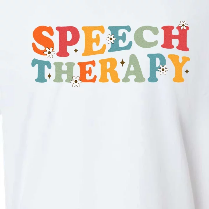 Speech Therapy Speech Language Therapy Pathologist Retro SLP Sueded Cloud Jersey T-Shirt