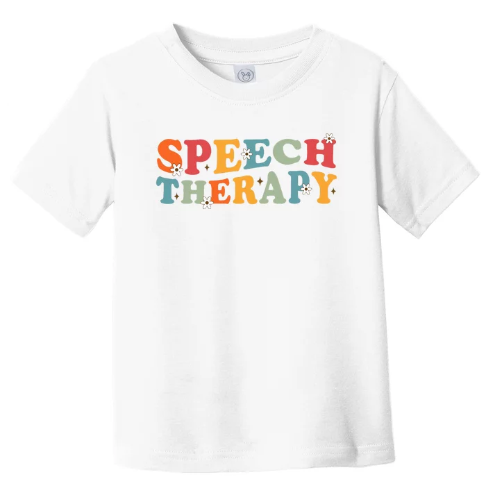 Speech Therapy Speech Language Therapy Pathologist Retro SLP Toddler T-Shirt