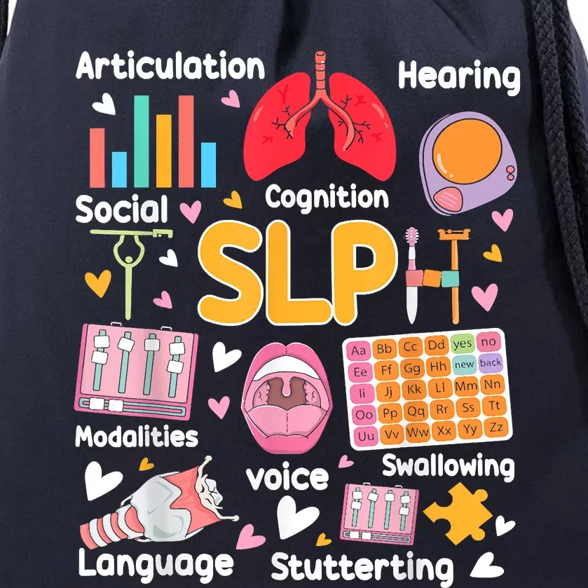 Speech Therapy Speech Language Pathologist Therapist SLP Drawstring Bag