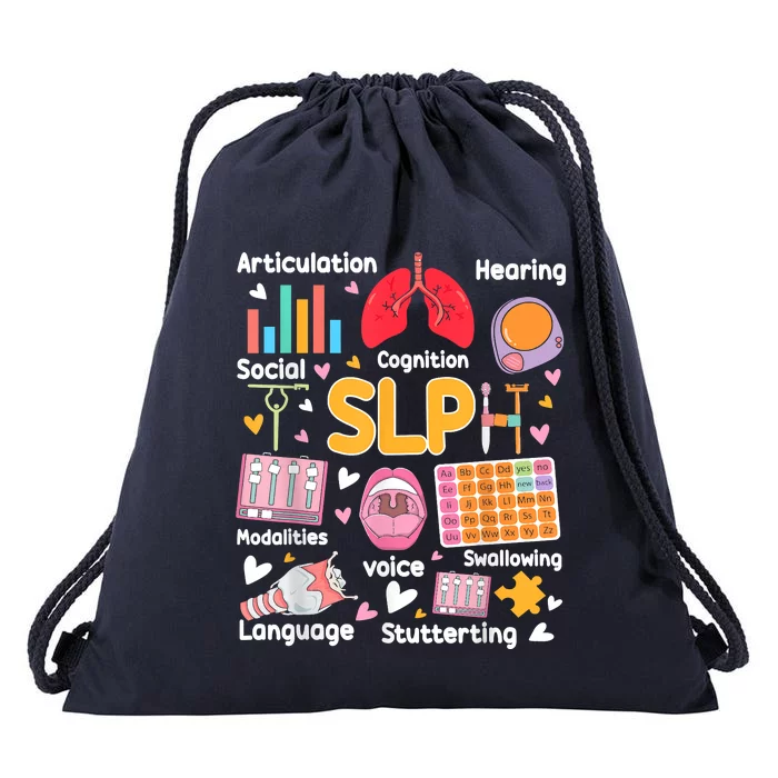 Speech Therapy Speech Language Pathologist Therapist SLP Drawstring Bag