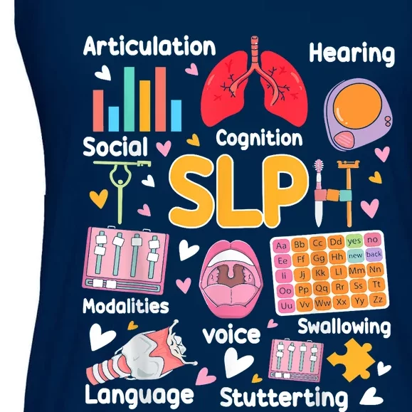 Speech Therapy Speech Language Pathologist Therapist SLP Ladies Essential Flowy Tank