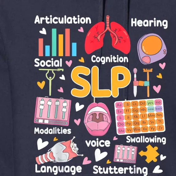 Speech Therapy Speech Language Pathologist Therapist SLP Premium Hoodie