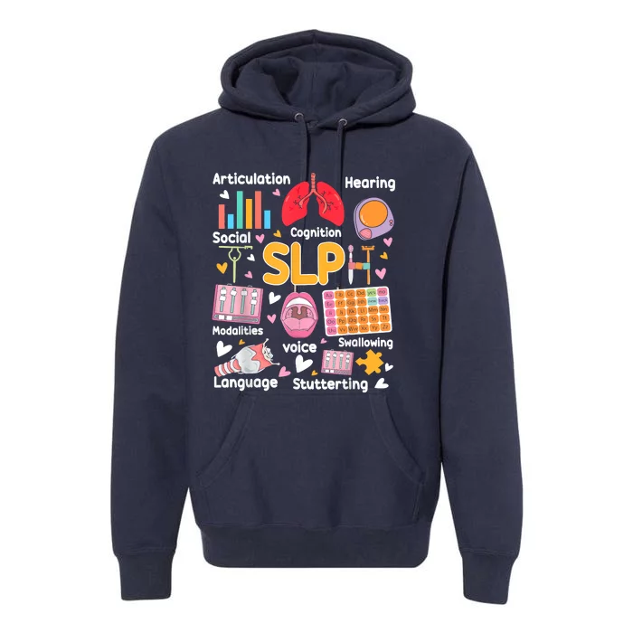 Speech Therapy Speech Language Pathologist Therapist SLP Premium Hoodie