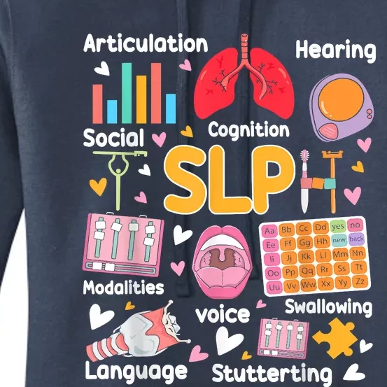 Speech Therapy Speech Language Pathologist Therapist SLP Women's Pullover Hoodie