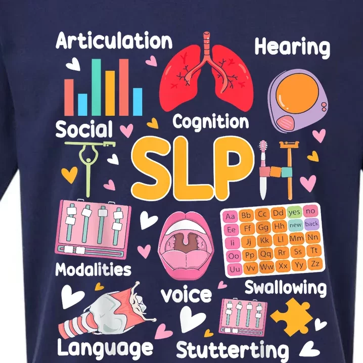 Speech Therapy Speech Language Pathologist Therapist SLP Sueded Cloud Jersey T-Shirt