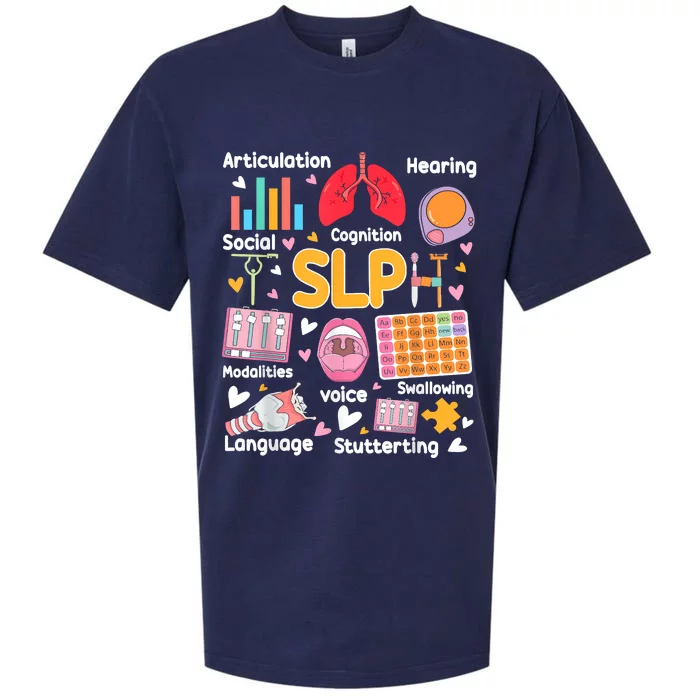 Speech Therapy Speech Language Pathologist Therapist SLP Sueded Cloud Jersey T-Shirt