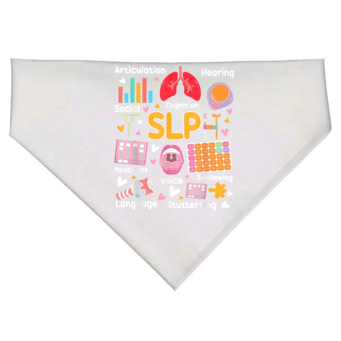 Speech Therapy Speech Language Pathologist Therapist SLP USA-Made Doggie Bandana