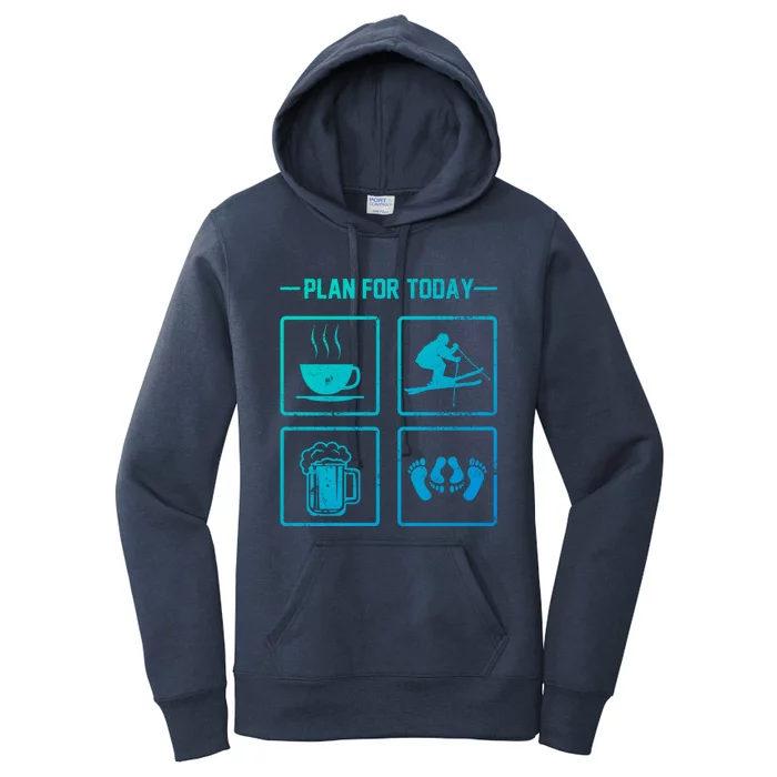 Ski Trip Skiing Coffee Beer Apres Ski Cool Gift Women's Pullover Hoodie