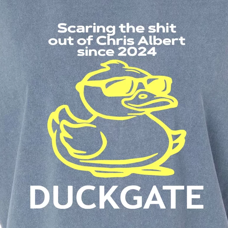 Scaring The Shit Out Of Chris Albert Since 2024 Duckgate Garment-Dyed Women's Muscle Tee