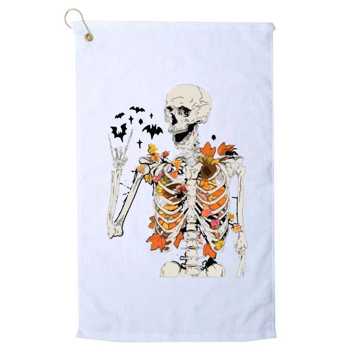 Skeleton Thanksgiving Platinum Collection Golf Towel