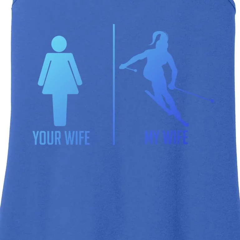 Ski Trip Skiing Wife Husband Marriage Gift Ladies Essential Tank